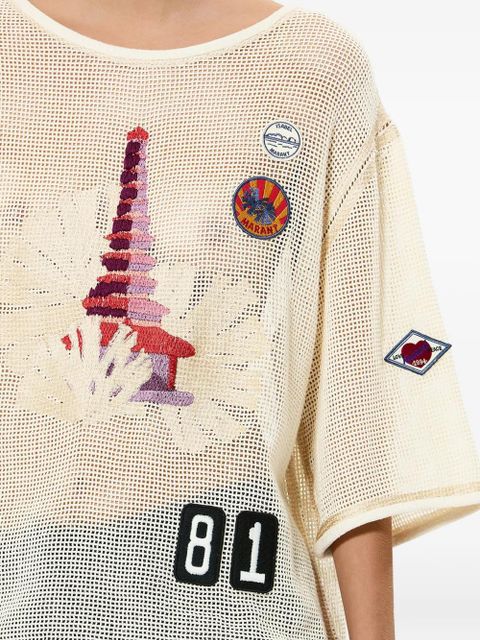 ISABEL MARANT Nisrine crew-neck T-shirt - Neutrals