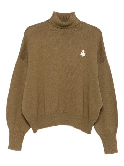 MARANT ÉTOILE turtleneck balloon-sleeve sweater - Green - zdjęcie produktu nr 1