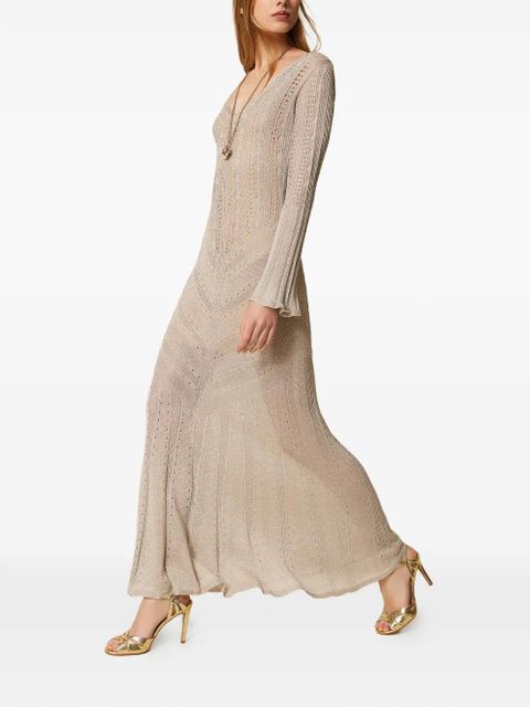 TWINSET V-neck midi dress - Neutrals