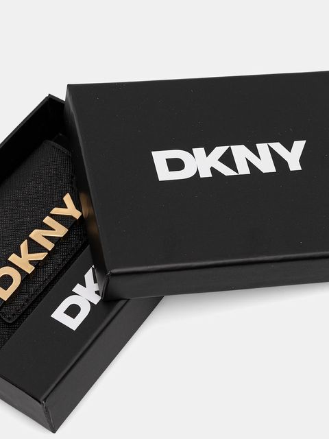 Dkny portfel skórzany damski kolor czarny R52ZKM22