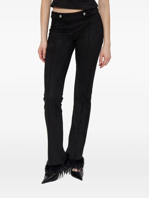 MISBHV feather-trim trousers - Black