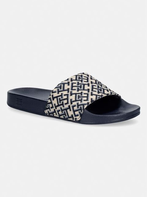 Tommy Hilfiger klapki damskie TH MONOGRAM POOL SLIDE - zdjęcie produktu nr 1