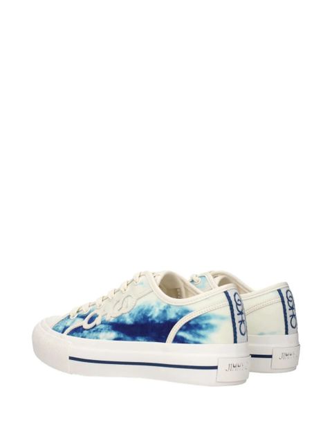 Jimmy Choo tie-dye logo-patch sneakers - Neutrals