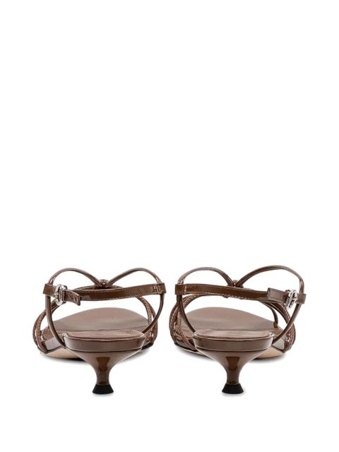 Aeyde Amara knotted strap sandals - Brown