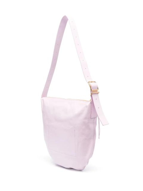 Jil Sander medium crinkled leather shoulder bag - Pink