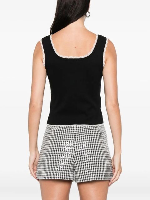 SANDRO square-neck cotton top - Black