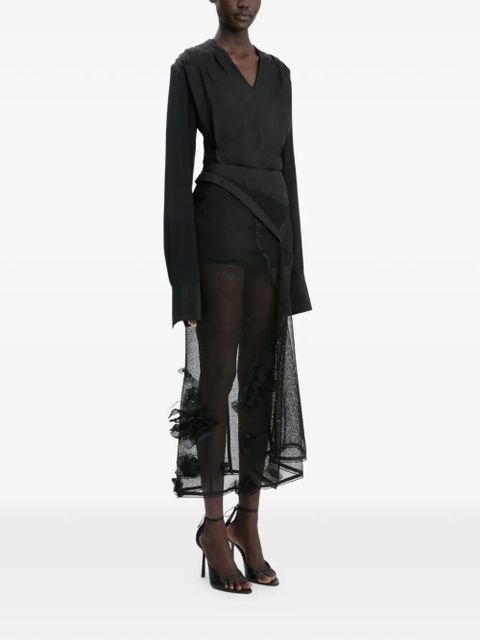 Victoria Beckham midi Basque skirt - Black