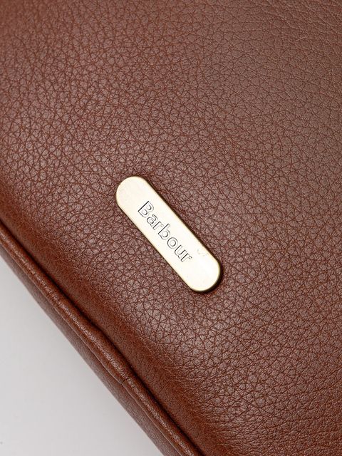 Barbour torebka skórzana kolor brązowy LBA0492