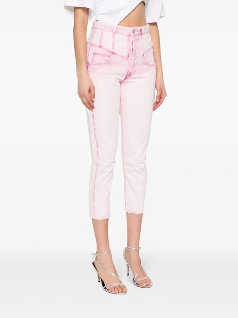 ISABEL MARANT Oliviani high-rise cropped jeans - Pink
