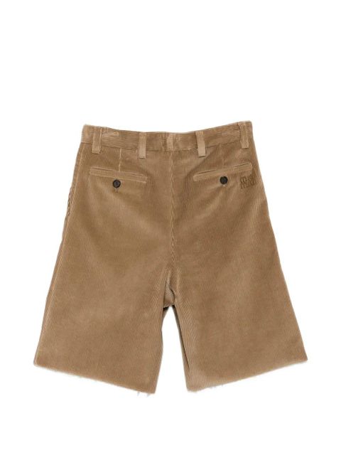 Miu Miu pleated raw-hem shorts - Neutrals - zdjęcie produktu nr 2