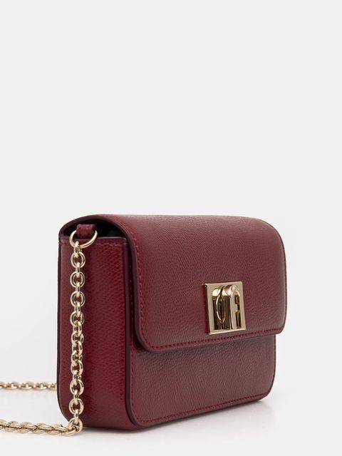 Furla torebka skórzana kolor bordowy WE00265 ARE000 CGQ00