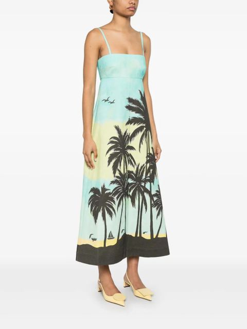 ALEMAIS Sail Away midi dress - Blue