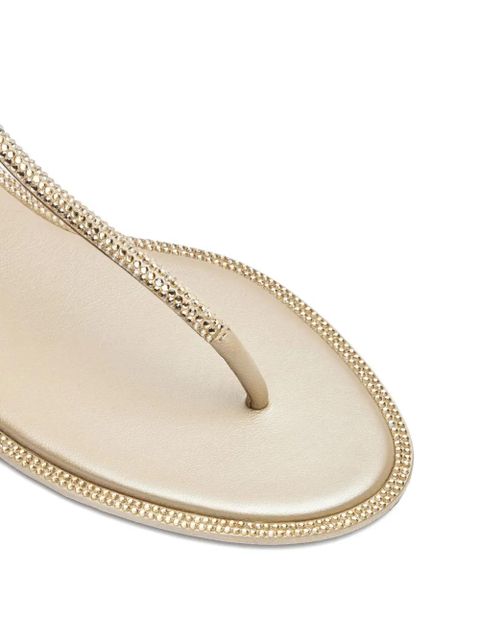 René Caovilla Diana crystal-embellished sandals - Neutrals