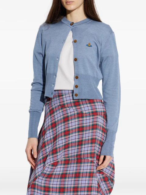 Vivienne Westwood buttoned logo cardigan - Blue