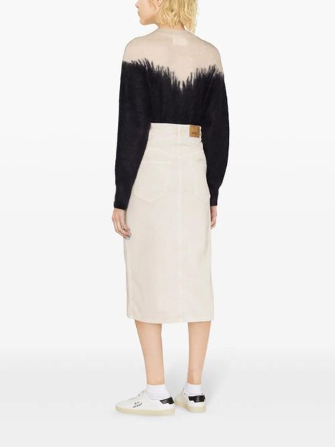MARANT ÉTOILE Vandy midi denim skirt - Neutrals