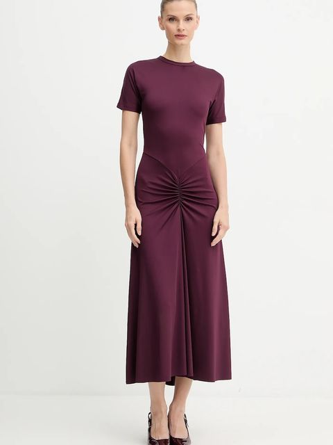 Victoria Beckham sukienka kolor bordowy maxi prosta 1325JDR006476A - zdjęcie produktu nr 1