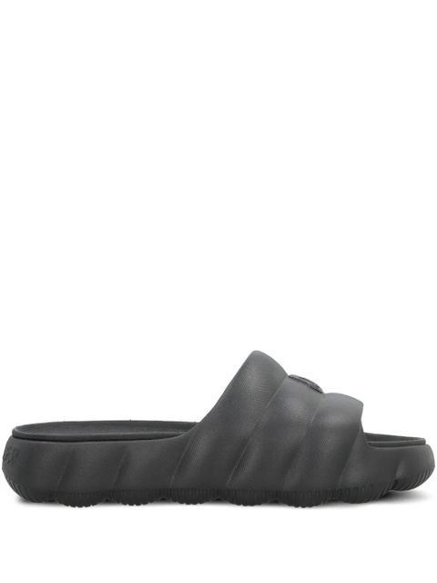 Moncler Lilo logo-patch quilted slides - Black - zdjęcie produktu nr 1