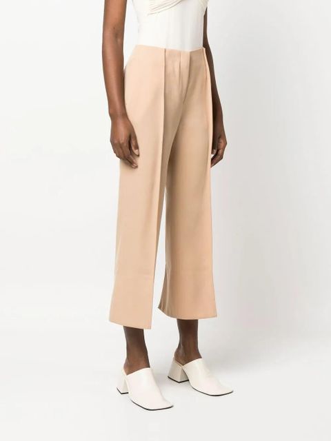 Jil Sander cropped cotton trousers - Neutrals