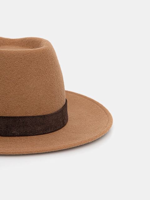 Weekend Max Mara kapelusz wełniany CIAD kolor brązowy 2525576055600