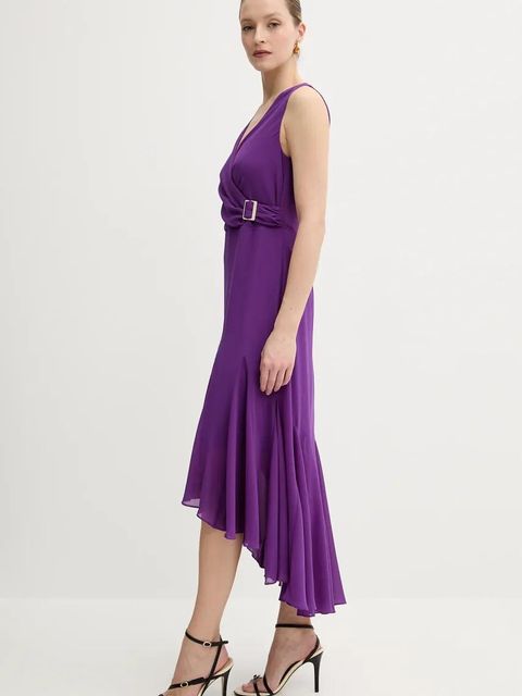 Morgan sukienka REEL kolor fioletowy midi rozkloszowana REEL - zdjęcie produktu nr 2