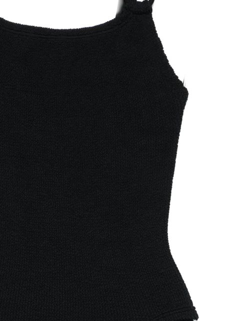 Hunza G Melody eyelet-detail swimsuit - Black