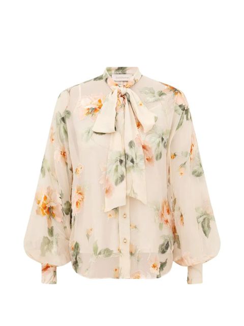 ZIMMERMANN Carousel Burnout shirt - Neutrals - zdjęcie produktu nr 1