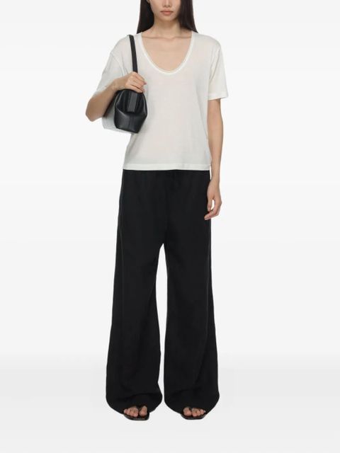 TOTEME scoop-neck short-sleeved T-shirt - White - zdjęcie produktu nr 2