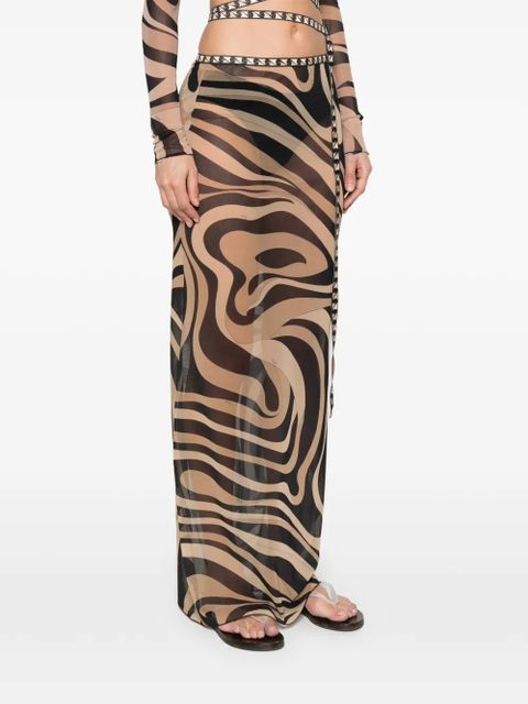 PUCCI mesh maxi skirt - Neutrals