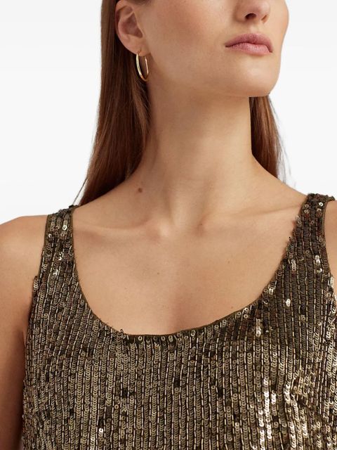 Lauren Ralph Lauren sequined mini dress - Gold