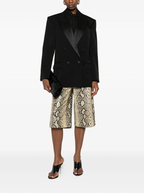 Saint Laurent double-breasted peak-lapel blazer - Black - zdjęcie produktu nr 2