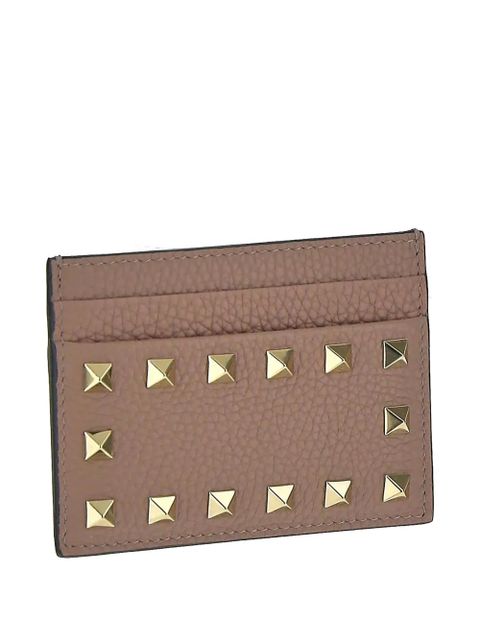 Valentino Garavani Rockstud leather card holder - Brown - zdjęcie produktu nr 2