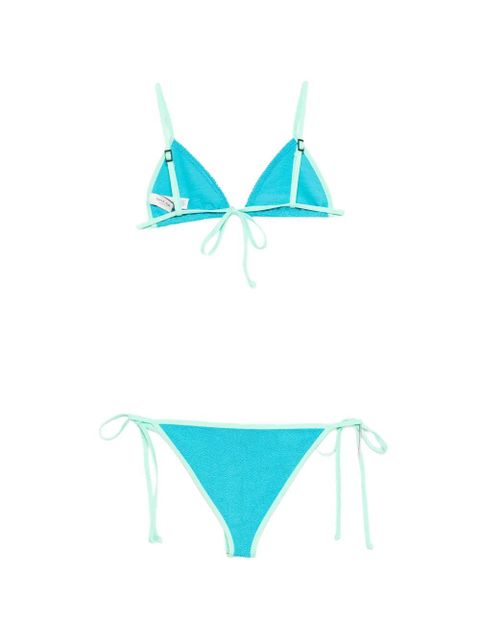Bond-eye crinkle-effect bikini - Blue - zdjęcie produktu nr 2
