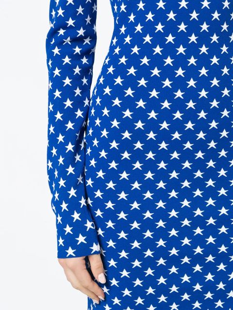 Givenchy star print fitted mini dress - Blue