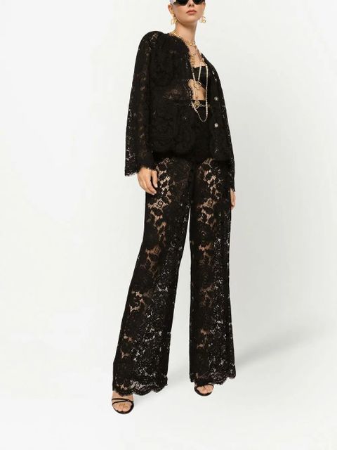 Dolce & Gabbana DNA floral-lace single-breasted jacket - Black - zdjęcie produktu nr 2