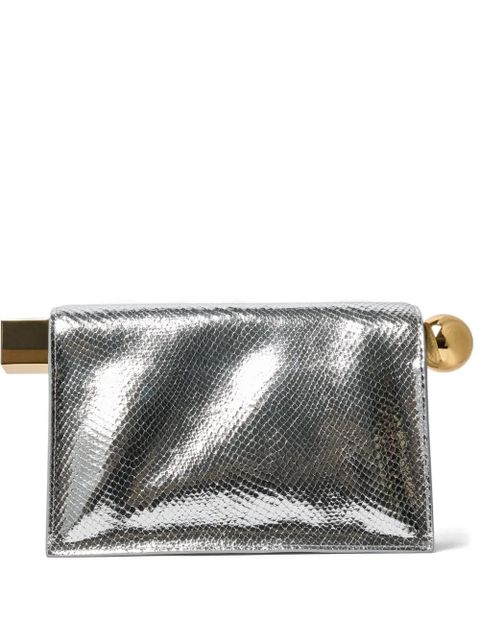Jacquemus La Rond Carré clutch bag - Silver - zdjęcie produktu nr 1