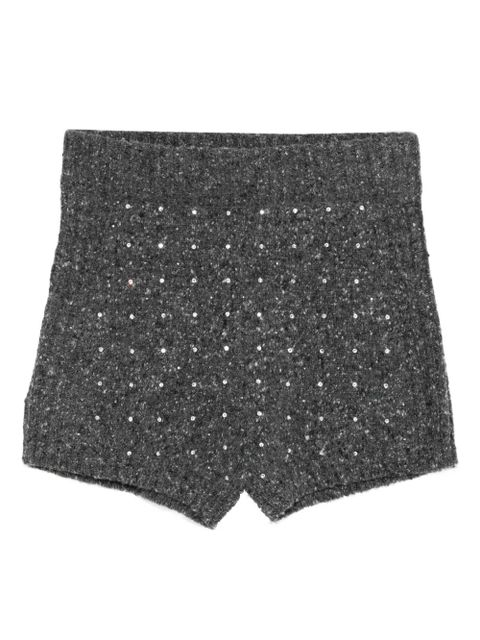 PINKO embellished knit shorts - Grey - zdjęcie produktu nr 1