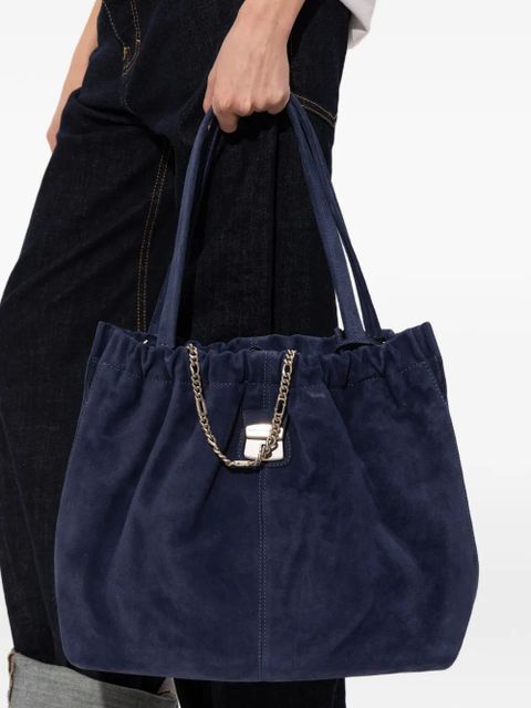 Marc Jacobs chain-detail suede tote bag - Blue