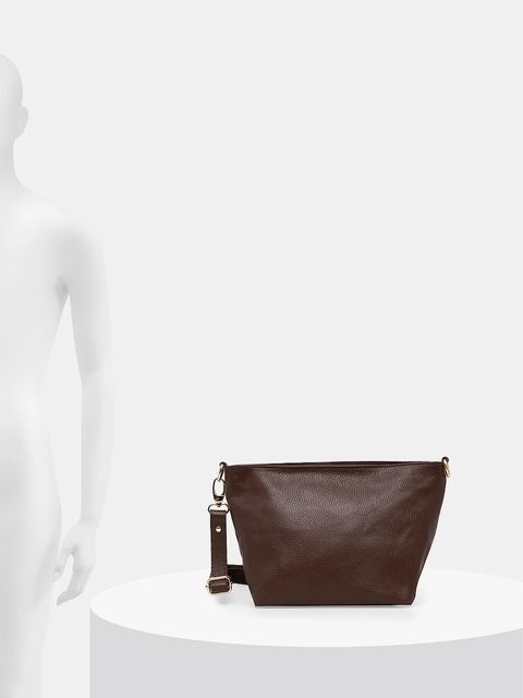 Answear.LAB torebka skórzana kolor brązowy