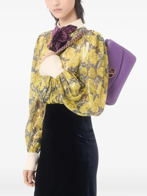 Valentino Garavani Djuna medium chain bag in nappa leather - Purple - zdjęcie produktu nr 2