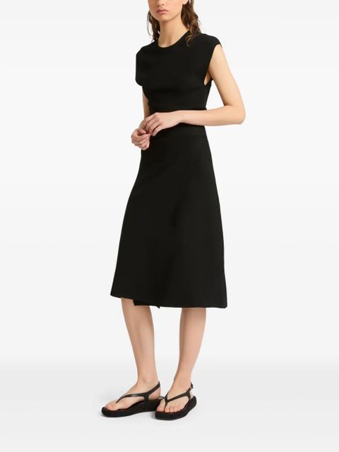 Yves Salomon knitted wrap dress - Black - zdjęcie produktu nr 2