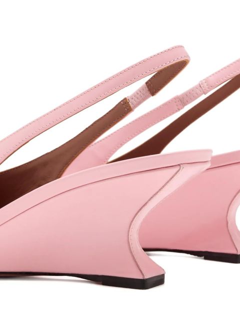 Paris Texas Nina slingback wedge pumps - Pink