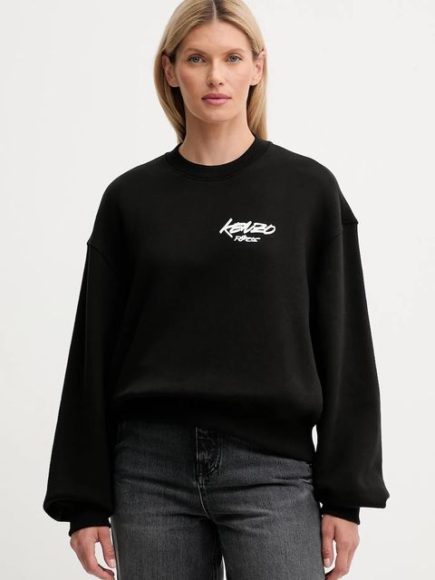 Kenzo bluza bawełniana Kenzo x Futura damska kolor czarny z nadrukiem FF62SW4504MB - zdjęcie produktu nr 2