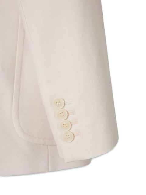 Victoria Beckham side-pocket buttoned blazer - Neutrals