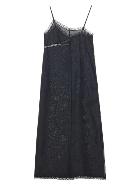 MM6 Maison Margiela asymmetric silk dress - Black - zdjęcie produktu nr 1