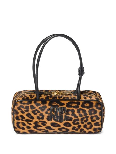 Miu Miu Beau animal-print tote bag - Brown - zdjęcie produktu nr 1