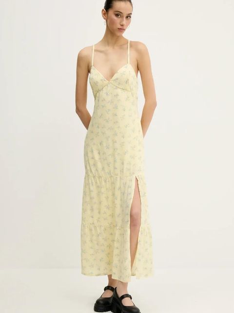 Hollister Co. sukienka kolor żółty maxi prosta KI359-5080 - zdjęcie produktu nr 1