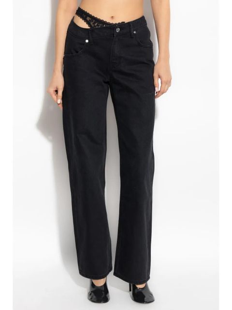 Alexander Wang lace-detailing straight jeans - Black