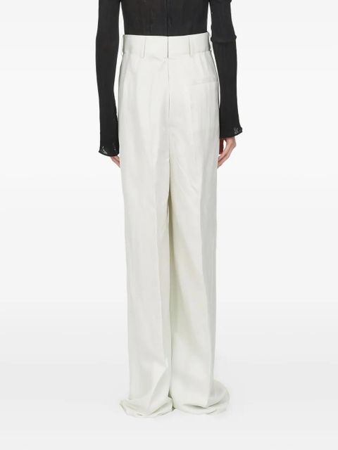 Ferragamo pleated high-waisted trousers - White - zdjęcie produktu nr 2