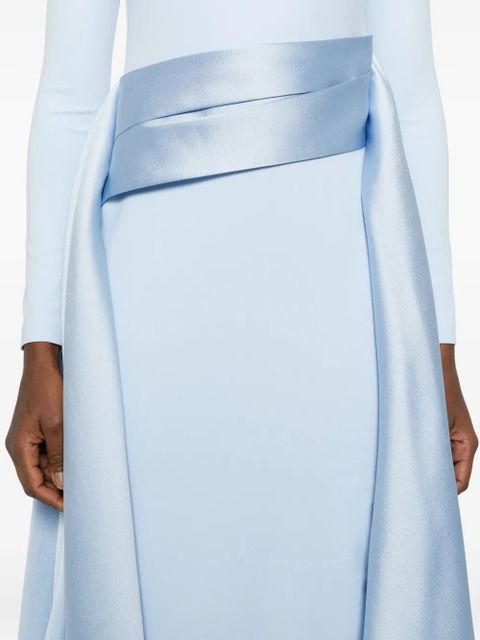 Solace London Olivia long-sleeved maxi dress - Blue
