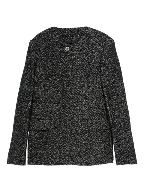 TOTEME cinched speckled jacket - Black - zdjęcie produktu nr 1